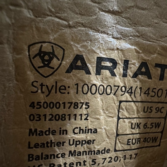 Ariat Boots Mens Size 9 C Heritage Roper Black Leather Pull On Cowboy Western - Picture 6 of 6